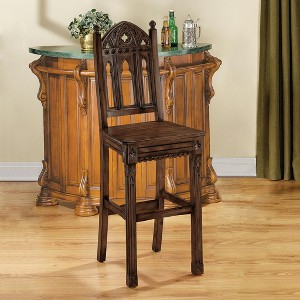 Design Toscano Sudbury Gothic Hardwood Bar Stool - 1 of 1
