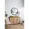Vynxaria 32" Circle Mirror with Metal Beaded Frame - Stylish & Practical Home Decor - 4 of 4