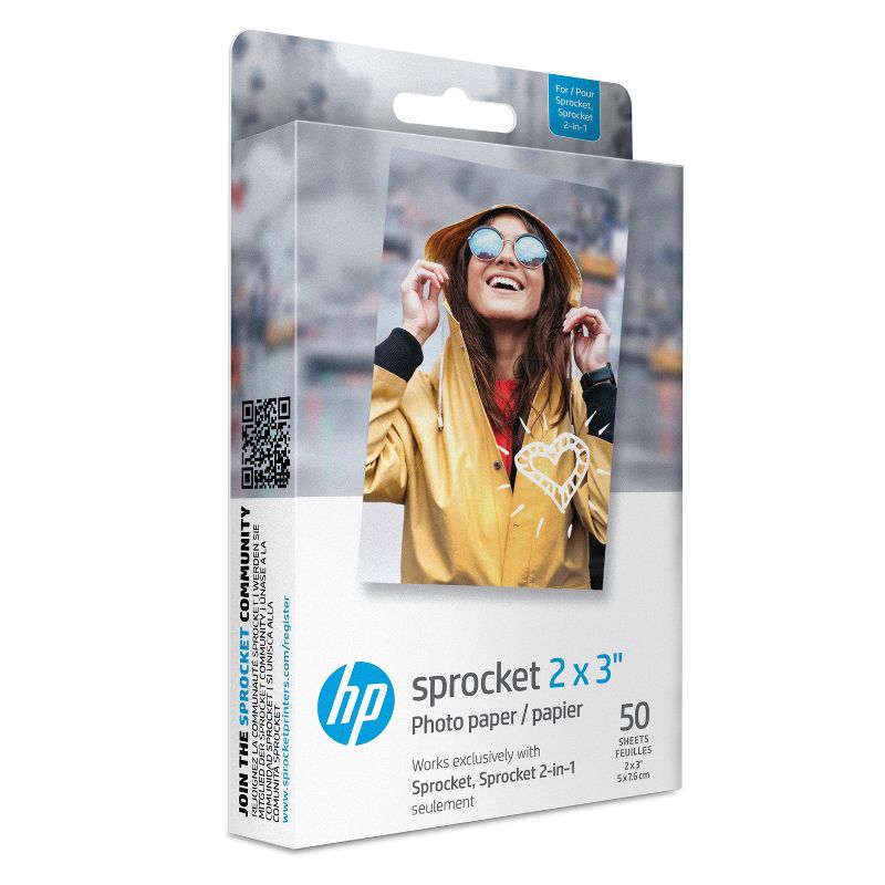 HP Sprocket 2x3" Premium Zink Sticky Back Photo Paper (50 Sheets) Starter Bundle, 2 of 5