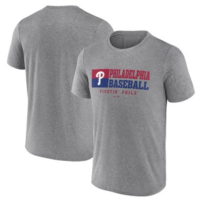 MLB Philadelphia Phillies Men's Gray Short Sleeve T-Shirt