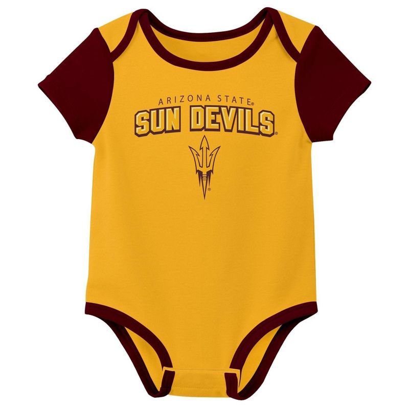 NCAA Arizona State Sun Devils Infant 3pk Bodysuit, 3 of 5