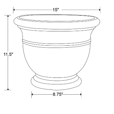 Ivory Resin Composite Outdoor Planter Urn