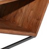 Olivia & May Modern Triangular Coffee Table Brown: Contemporary Center Table, No Assembly Required - image 4 of 4