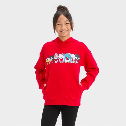 Girls Hello Kitty Friends Pullover Sweatshirt Red Target