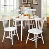 5pc Ravenna Dining Set White - Buylateral: Rubber Wood, Non-Extension, 4 Chairs - 4 of 4