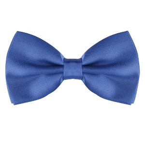 INSPIRE CHIC Men's Satin Pre-tied Bow Ties Formal Solid Tuxedo Bowtie with Adjustable Neck Band - 1 of 4