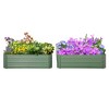 Outsunny 2-Piece Galvanized Raised Garden Bed Box Planter Raised Beds with Steel Frame for Vegetables, Flowers, and Herbs - 4 of 4