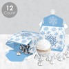 Big Dot of Happiness Blue Snowflakes - Treat Box Party Favors - Winter Holiday Party Goodie Gable Boxes - Set of 12 - 3 of 4