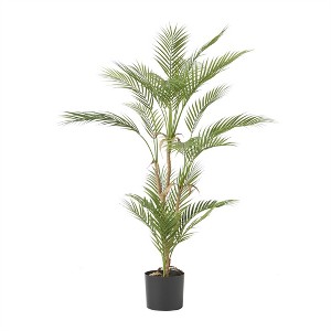 XINGHANZHENXUAN Artificial Palm Tree, Pre-Potted Faux Tropical Plant with Flexible Fronds, Lifelike Greenery - 1 of 4