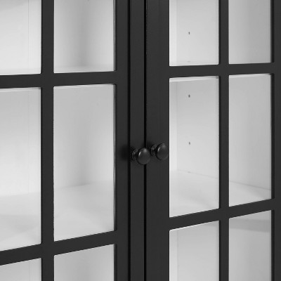 Cecily Black and White MDF Freestanding Office Storage Cabinet