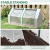 NicBex 6' x 3' x 3' Galvanized Raised Garden Bed with Mini PVC Greenhouse Cover Garden Sheds with Roll-Up Windows for Flowers, Fruits, Clear - 4 of 4