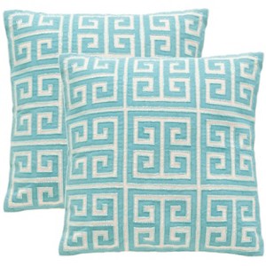 Set of 2 Chy Square Throw Pillow Blue - Safavieh