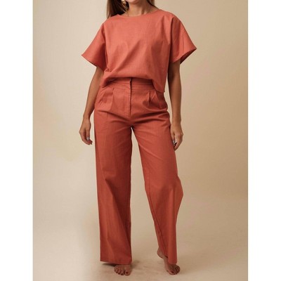 Women's Joey Linen Pleated Pants - LUCY PARIS