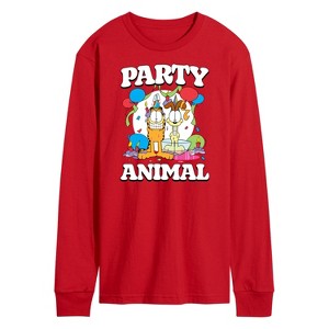 Men's - Garfield - Party Animal Long Sleeve Graphic T-Shirt - 1 of 3