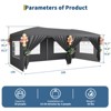 Garvee 10x20 Pop Up Canopy Tent with 6 Removable Sidewalls, Easy Up Outdoor Canopy Tents for Parties with 3 Adjustable Heights, Stakes X18, Ropes X6 - 3 of 4