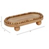Elevated Wood Tray with Round Ball Feet for Centerpiece Table Decoration - Home Accent Perfect as Trinket, Jewelry, or Bathroom Vanity Tray - 4" Brown - 4 of 4