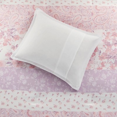 Intelligent Design Twin/Twin XL Colette Floral Paisley Comforter Set Pink: Hypoallergenic, Vintage Style, 4-Piece Bedding — фото 5