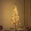 vidaXL Wooden Christmas Tree with Stand Brown 59.1" bamboo - 2 of 4