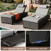 Garvee Outdoor Chaise Lounge Chairs for Outside Patio Furniture Set of 2,Rattan Pool Reclining Chair Adjustable Backrest,Wicker Recliners with Cushion - 3 of 4