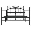 vidaXL Modern Metal Bed Frame with Classic Design Headboard and Footboard, Durable Steel Construction - 4 of 4