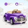 12V Kids Ride On Car, Licensed Chevrolet 3100 Pickup Battery Powered Electric Vehicle with Remote Control - 2 of 4