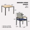 Rbied All Weather 5-Piece Wicker Outdoor Dining Set Patio Conversation Set with Cushions and 2.44" Umbrella Hole - 3 of 4