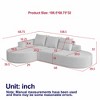 108.5'' Chenille Modern Curved Sectional Sofa with 3 Pillows, Modular Free Combination, and L-Shaped Design - 2 of 4