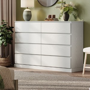 Modern Wooden Dresser Cabinet, 54" Wide 8/9/10 Drawer Chest of Drawers, Large Storage Organizer for Bedroom, Closet, and Living Room - 1 of 4