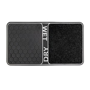 J&V TEXTILES 18" x 32" Two-In-One Wet & Dry Shoe Cleaning Outdoor Floor Mats - 1 of 3