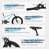 NAYSAYE Bicycles 20 Inch Kids Bicycle 7 Speed with Shock Absorbing Fork and V Brakes for Outdoor Adventures, Blue, 55.9"*21.2"*31.5" - 3 of 4