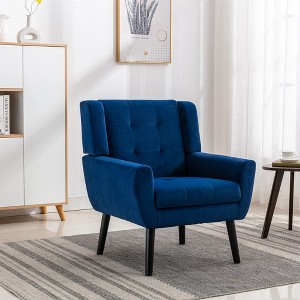 Armchair, Living Room Chairs With Curved Back, Velvet Cushion, 250 Lbs Weight Capacity Ergonomics Chair,abstract,gray,29.5in,2.46ft - 1 of 4