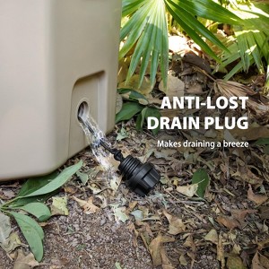 SOZT 17 in. 25-Quart Cooler with Wheels, Warming Drawer, Leak-Proof Outdoor Insulated Cooler with Handle, Cup Holders, Khaki - 1 of 4