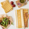 Design Imports  Foodie Everyday Dishtowel & Dishcloth Set 5 Piece, Honey Gold, Dt 18X28", Dc 13X13" - 4 of 4
