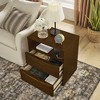 Bella Depot 22.75''W Nightstand with 2 Solid Wood Drawers for Living Room Reception Room Dorm - 3 of 4