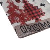 Unique Bargains Christmas Place Mats Christmas Trees Flax Red Black Beige 11.8"x17.7" 2 Pcs - 4 of 4