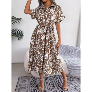 sachin and babi light blue dress Coolmee Womens Short Sleeve Printed Shirt Dresses Summer Midi Button Down Dress  Work Business Casual Dress Khaki M : Target