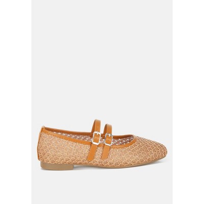 Warena Pin Buckle Strapped Ballerinas Women