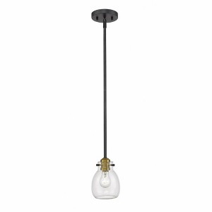 Kraken Mini Pendant Light - Steel, Matte Black & Brushed Nickel, Dimmable, 100W, 5.25" x 7.5" - 1 of 4