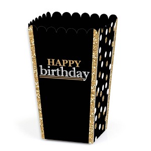 Big Dot of Happiness Adult Happy Birthday - Gold - Birthday Party Favor Popcorn Treat Boxes - Set of 12 - 1 of 4