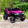 12V Electric Kids Ride on Car with Remote Control, 2 Seater 4WD Off-Road Truck with Decor Spare Tire, 25W Dual Motor, Spring - 3 of 4