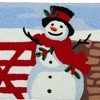 Jellybean Snowman by the Fence Doormat 20"x30" – Durable Indoor/Outdoor Mat for Festive Winter Warmth - 2 of 3