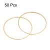 Unique Bargains DIY Craft Brass Hollow Round Jewelry Connecting O-Rings 50 Pcs - 3 of 4