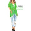 LA LEELA Women's Open Front Summer Vacation Beachwear Short Bathing Suit Cardigan Holiday Swimwear Duster Beach Swim - 3 of 4