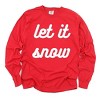 Simply Sage Market Let It Snow Bold Cursive Garment Dyed Long Sleeve - M - Red - 2 of 4