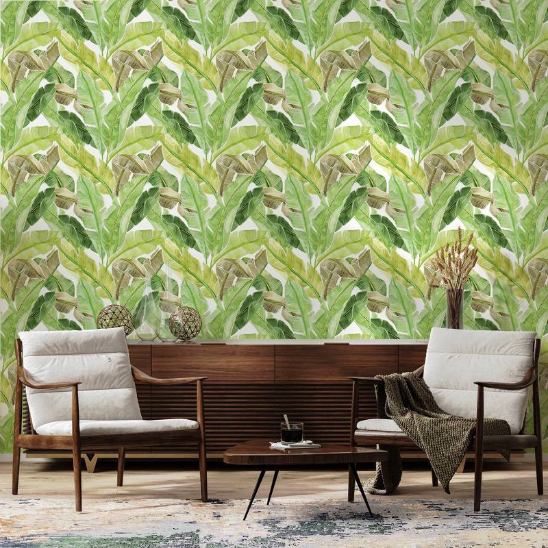 Tempaper &#38; Co. 28 sq ft Bahama Palm Key Lime Peel and Stick Wallpaper, 5 of 7