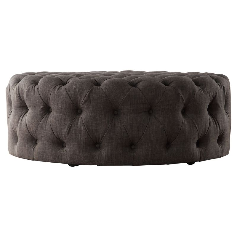 Beekman Place Button Tufted Round Cocktail Ottoman - Inspire Q&#174;, 1 of 6