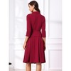 Allegra K Women's Business Office Long Sleeve Blazer Jacket Pleated Skirts 2 Piece Suit Sets Outfits - 4 of 4