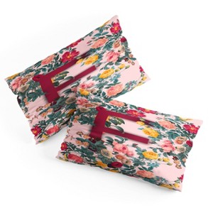 Deny Designs King Burcu Korkmazyurek Summer Botanical Monogram Pillow Shams - 1 of 3