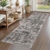 Washable Area Rug Vintage Distressed Rug Non Slip Rug Low Pile Rugs Soft Throw Rug Foldable Indoor Carpet for Living Room - 2 of 4
