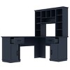 L-Shaped Computer Desk with Drawers and Shelves, Storage Workstation for Home Office, 65"L x 51.6"W -Cuddlewood - 3 of 4